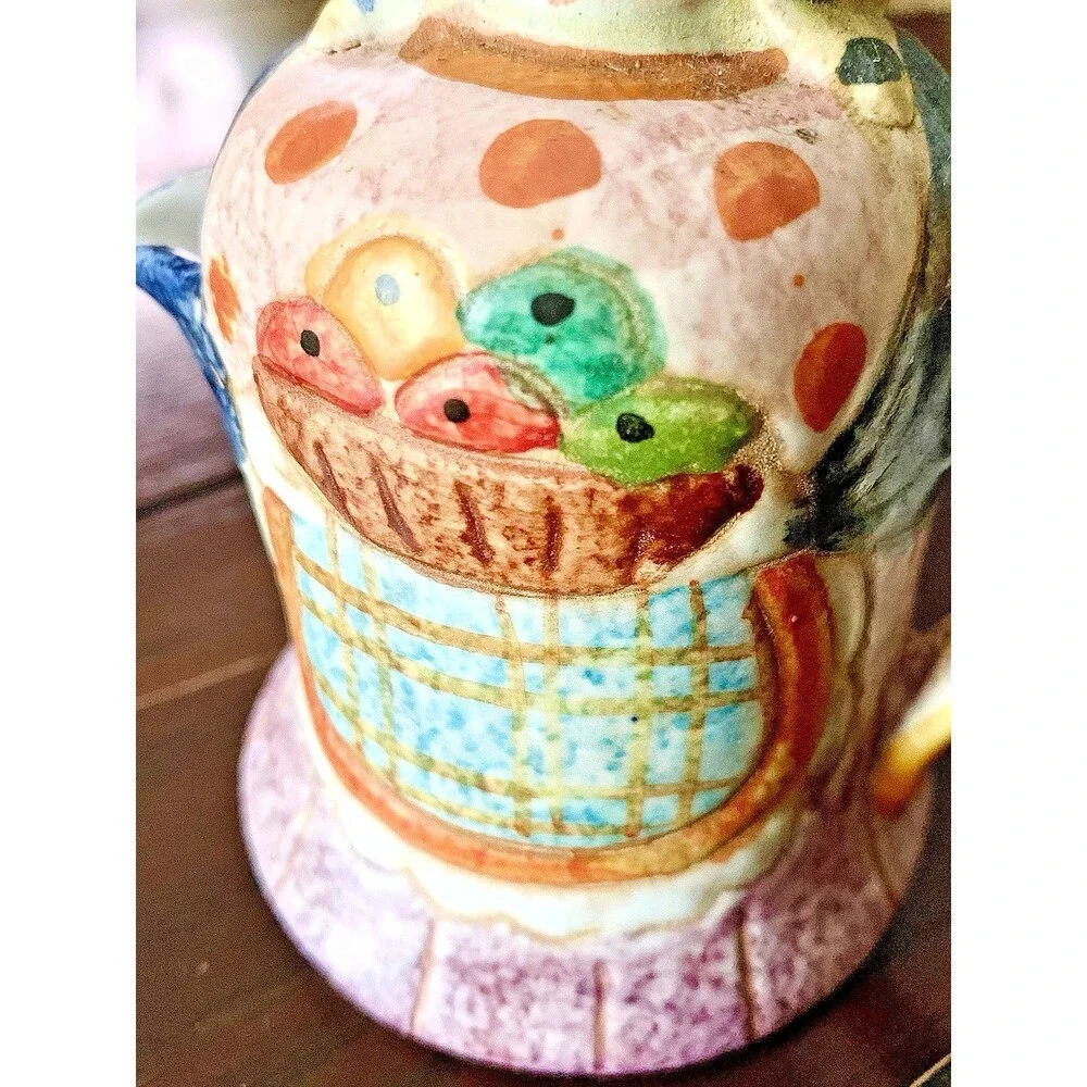 Vintage 1985 The Cellar Italy Peasant Woman Creamer Pitcher 4